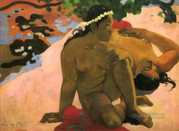 Paul Gauguin Painting - Aha oe feii Are You Jealous Post Impressionism Primitivism Paul Gauguin